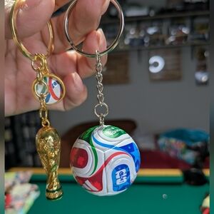 Colorful Soccer Ball Keychain